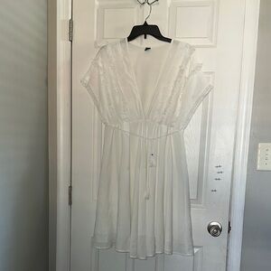 SHEIN White Midi Dress